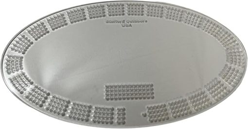 Oval Cribbage Board Template with Four Lanes Made in the USA