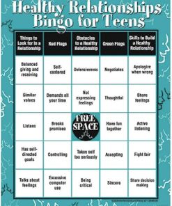 Healthy Relationships Bingo for Teens by Wellness Reproductions and Publishing 2