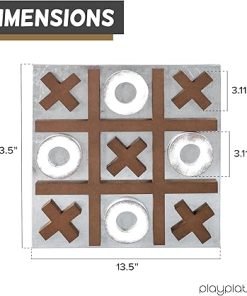 Platoon Magnetic Tic Tac Toe Game – Large Wall Mounted Rustic Board Game 2