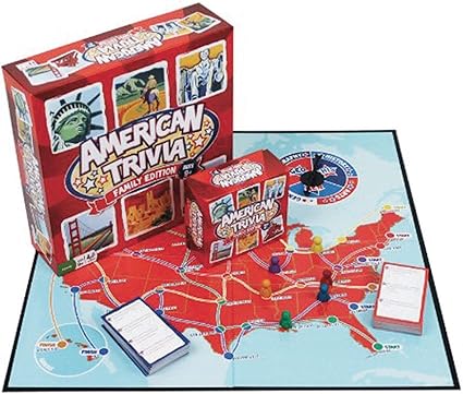 American Trivia Family Edition Board Game by Outset Media for Family Fun American Trivia Family Edition Board Game by Outset Media for Family Fun