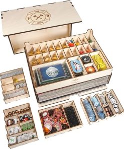 Flash Point Fire Rescue Game Crate – Wooden Storage Box with Trays