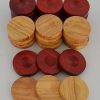 30 Small Olive Root Backgammon Checkers Chips 1 Inch Size 4