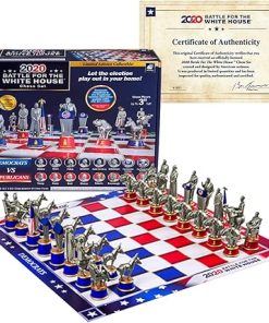 As Seen On TV Collector’s Edition 2020 Battle for The White House Chess Set Board Game by BulbHead – Chess Pieces Look Just Like Politicians & Patriotic Chess Board Democrats Vs. Republicans