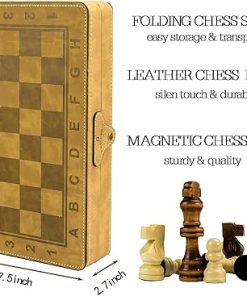 Magnetic 15 Inch Chess Set Classic Game with Storage Ideal for Families 2