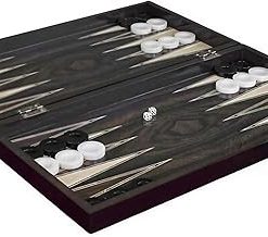 Classic Wooden Backgammon Set for Adults Kids Magnetic Folding Board