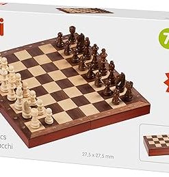 Goki Wooden Folding Magnetic Chess Set for Easy Storage 2