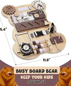 Busy Board Bear for Toddlers 1 to 3 Montessori Sensory Activity Toys 2
