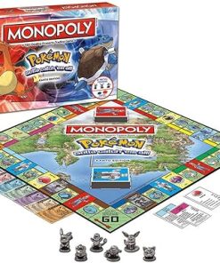 Kreiz Monopoly Pokemon Kanto Edition Board Game for Fans 2