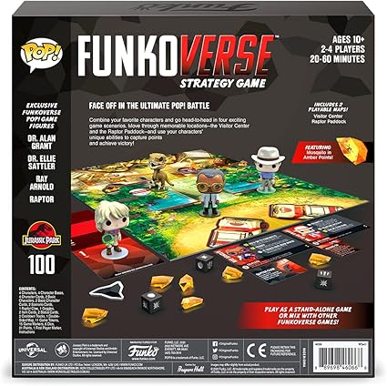Funkoverse Jurassic Park 100 Board Game 2 to 4 Players Multicolour 2 Funkoverse Jurassic Park 100 Board Game 2 to 4 Players Multicolour - Image 2