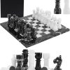 Handmade 12 Inch Marble Chess Set with Storage Box for 2 Players