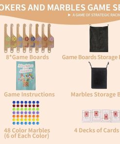 Jokers and Marbles Board Game for 2-8 Players Perfect for Social Gatherings 2
