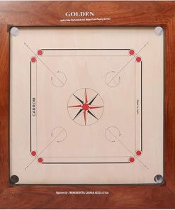 KD Golden Carrom Board Antique Indoor Game Approved by Carrom Federation