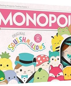 Monopoly Squishmallows Collector Edition Cam Cat Plush Game for 6 Players