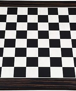 Wooden Deluxe Black Dyed Poplar & White Erable Chess Board for All Ages 2
