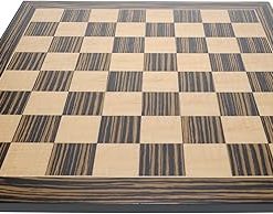Large Wooden Chess Board 19 Inches Premium Black and Natural Finish 2