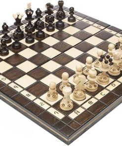 Handcrafted Wooden Chess Set with Board and Pieces – Perfect Gift Idea