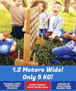 Prextex Giant 4 in a Row Connect Game with Travel Bag for Family Fun 2