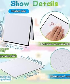 10 Pcs Blank Game Board Quad Fold Dry Erase for DIY Activities 18×18 Inches 2