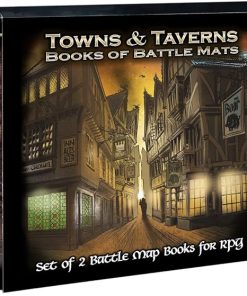 Loke Towns and Taverns Books of Battle Mats Black Edition