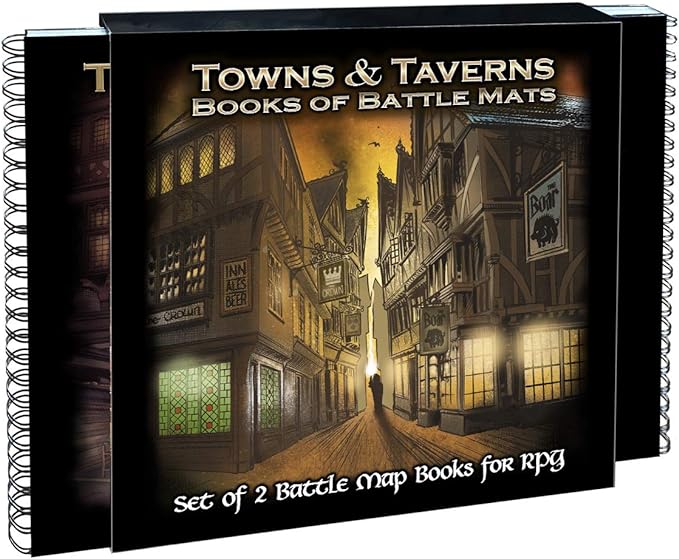 Loke Towns and Taverns Books of Battle Mats Black Edition Loke Towns and Taverns Books of Battle Mats Black Edition