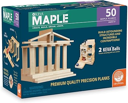 MindWare KEVA Maple 50 Planks for Kids – Create 3D Architecture Designs MindWare KEVA Maple 50 Planks for Kids - Create 3D Architecture Designs
