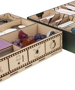 Game Organizer for Villainous – The Broken Token Wooden Box with Trays