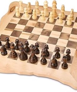 VAMSLOVE Large Wooden Chess Board Set with 3.5 Inch King Pieces
