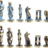 Greek Mythology Chess Set – Blue&Copper – Without Chess Board 4