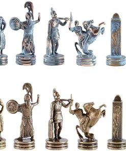 Greek Mythology Chess Set – Blue&Copper – Without Chess Board