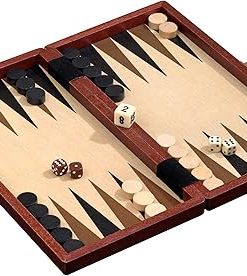 Backgammon Naxos Small Size Classic Board Game for Fun Play 2