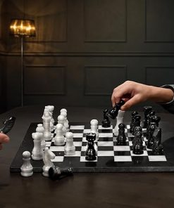 Luxury Marble Chess Set – 12 Inch Handcrafted Board and Storage Box 2