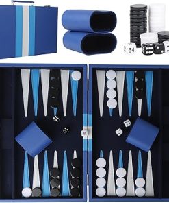 15 Inch Portable Backgammon Set for Adults – Classic Travel Game for 2