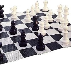 Giant Chess and Checkers Game Board by Rolly Toys for Outdoor Fun