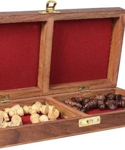 Handmade Classic Foldable Wooden Chess Board Game 12 Inch Size 2