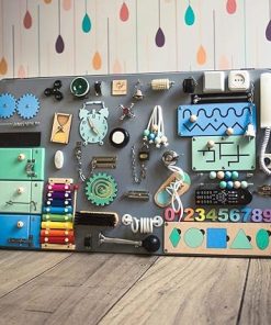 European Quality Handmade Wooden Busy Board with Locks and Latches