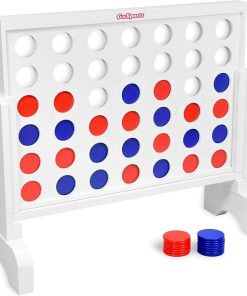 Giant 4 in a Row Game 2 Foot Width with Carrying Case Made from Wood
