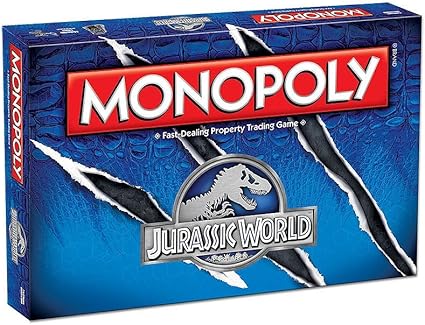 Monopoly Jurassic World Edition Board Game for Family Fun Monopoly Jurassic World Edition Board Game for Family Fun