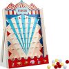 Fulmoon Carnival Game Circus Theme Party Game Disk Drop Game with 8 Disks Fun Wood Family Board Game for Carnival Party Decorations Birthday Party Supplies Activities(15.7 x 10 Inch)