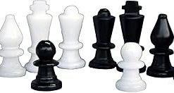White and Black Marble Stone Chessmen Set with 2.5 Inch King Height 2