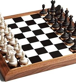 Luxury Wooden Chess Set 11 Inch with Storage Travel Unique Design