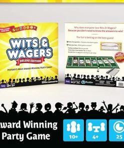 Wits and Wagers Deluxe Board Game for Family Teens and Adults 4+ Players 2