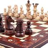 Elegant Wooden Chess Game Set with Storage Handcrafted in Europe