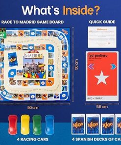 Race to Madrid: Fun Spanish Board Game for Family and Friends 2