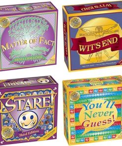 Matter of Fact + Wit’s End + Stare + You’ll Never Guess = Fun Board Games for Adults and Game Night Bundle