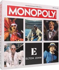 Elton John Monopoly Game with Iconic Headgear Star Glasses and More