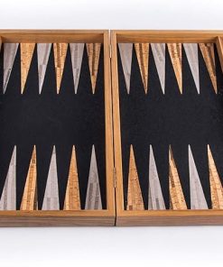 Luxury Handcrafted Cork Wooden Backgammon Set 19 Inches from Greece 2