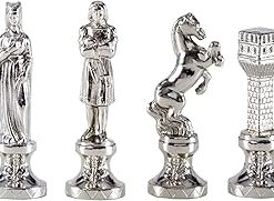 Renaissance Brass and Nickel Chess Set Without Chess Board 2