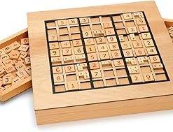 Wooden Sudoku Puzzle Board Game by WE Games with Number Tiles 11 Inch