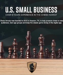 Premium 15 Inch Wooden Chess Set with Storage Box for Home and Travel 2