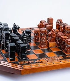 Luxury Hand Carved Chess Set Premium Oak Wood Decorative Gift for Adults